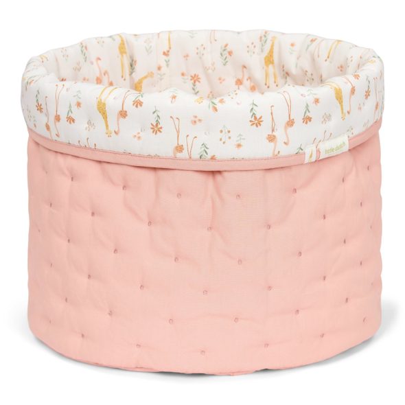 LITTLE DUTCH KOŠÍK TEXTILNÍ OBOUSTRANNÝ VELKÝ PINK BLOOMING SAFARI - LITTLE DUTCH - PRO DĚTI