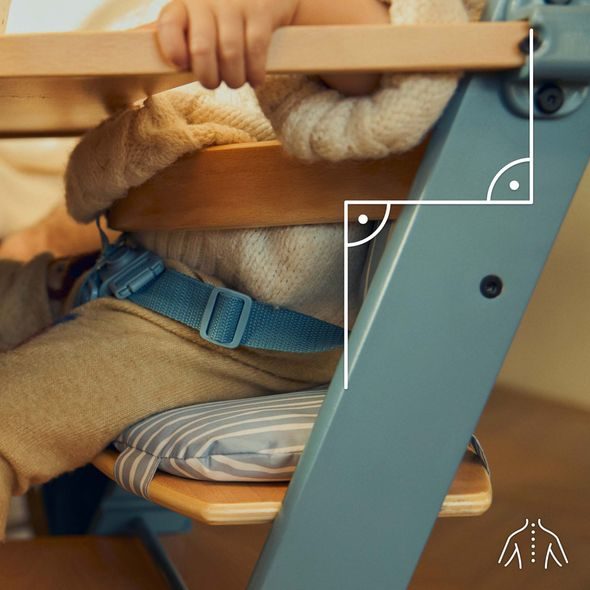 KINDERKRAFT ŽIDLIČKA JÍDELNÍ ENOCK NORDIC BREEZE S POLŠTÁŘEM - JÍDELNÍ ŽIDLIČKY DŘEVĚNÉ - KRMENÍ