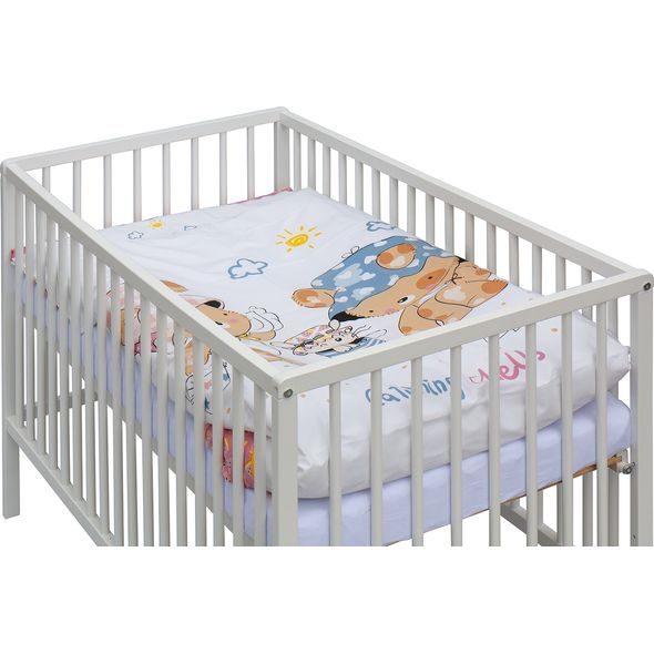 SCARLETT DĚTSKÁ POSTÝLKA S KOMPLETNÍ VÝBAVOU SCARLETT 120 X 60 CM - PALPY - DŘEVĚNÉ POSTÝLKY - SPINKÁNÍ