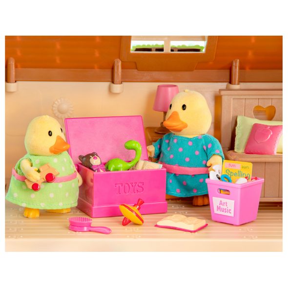 LI'L WOODZEEZ SADA V KUFŘÍKU DĚTSKÝ POKOJ - DOPLŇKY PRO FIGURKY - PRO DĚTI