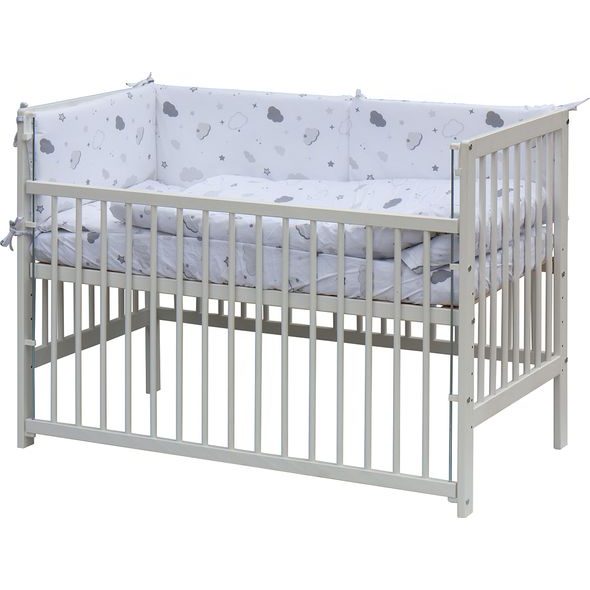 SCARLETT DĚTSKÁ POSTÝLKA S KOMPLETNÍ VÝBAVOU SCARLETT 120 X 60 CM - KRENA - DŘEVĚNÉ POSTÝLKY - SPINKÁNÍ