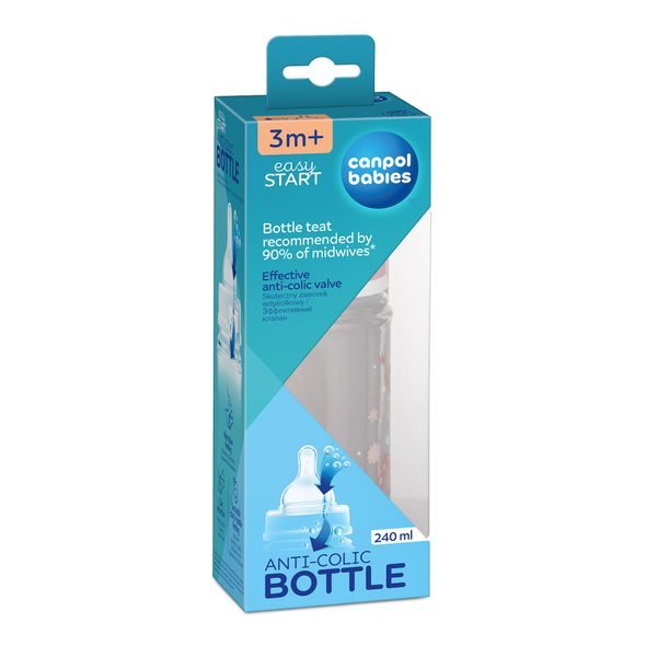 CANPOL BABIES LÁHEV SE ŠIROKÝM HRDLEM NEWBORN BABY 240ML - KOJENECKÉ LAHVE - KRMENÍ