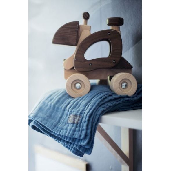 VINTER & BLOOM DEKA LAYERED MUSLIN ORGANIC STORM BLUE - DĚTSKÉ DEKY PRO MIMINKA - SPINKÁNÍ