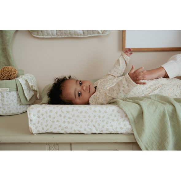 LITTLE DUTCH OSUŠKA S KAPUCÍ 75X75 CM BLUEBERRY LEAVES - OSUŠKY A DĚTSKÉ ŽUPANY - KOUPÁNÍ A ZDRAVÍ