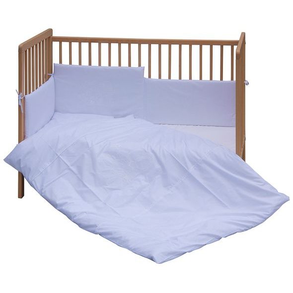 SCARLETT SOUPRAVA DO POSTÝLKY 6-DÍLNÁ MĚSÍČEK BÍLÁ 100X135CM - POVLEČENÍ DO POSTÝLKY - SPINKÁNÍ