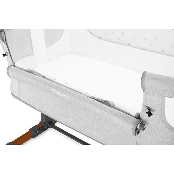MOMI POSTÝLKA SMART BED 4V1 SVĚTLE ŠEDÁ - K RODIČOVSKÉ POSTELI - SPINKÁNÍ