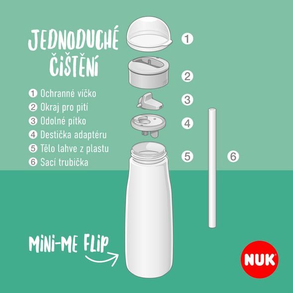 NUK LÁHEV MINI-ME PP FLIP 450 ML (12+ M.) - KOJENECKÉ LAHVE - KRMENÍ