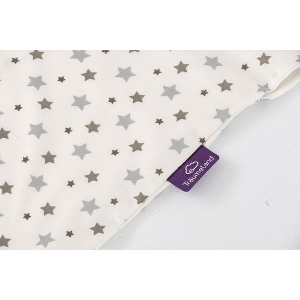 TRÄUMELAND LETNÍ SPACÍ PYTEL LIEBMICH TENCEL WEISS MIT GRAUEN STERNEN 90 CM - SPACÍ PYTLE - SPINKÁNÍ
