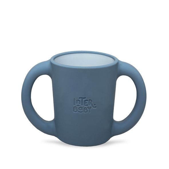 INTERBABY JÍDELNÍ SET SILIKONOVÝ - MODRÝ - MISKY, TALÍŘKY A PODLOŽKY - KRMENÍ