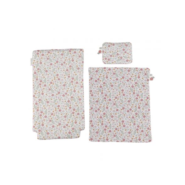 LITTLE DUTCH KOČÁREK PRO PANENKY DŘEVĚNÝ S PEŘINKOU PINK - LITTLE DUTCH - PRO DĚTI