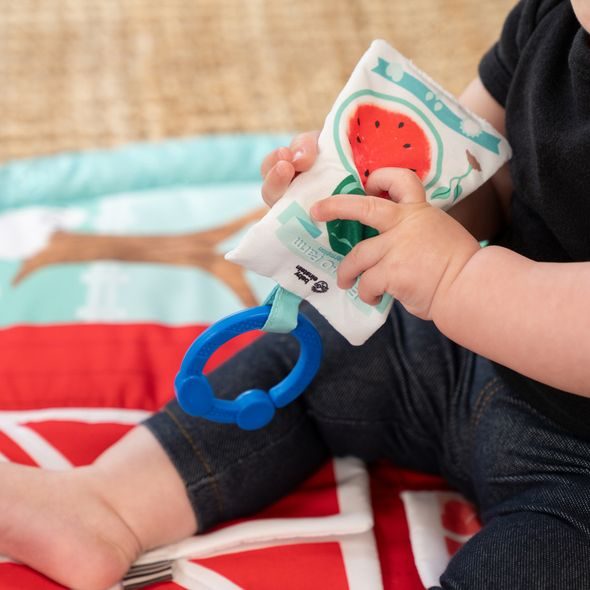 BABY EINSTEIN DEKA NA HRANÍ PRO ROZVOJ MOTORIKY A SMYSLŮ HAPPY HARVEST™ TOUCH & FEEL, 0M+ - HRACÍ DEKY - PRO DĚTI
