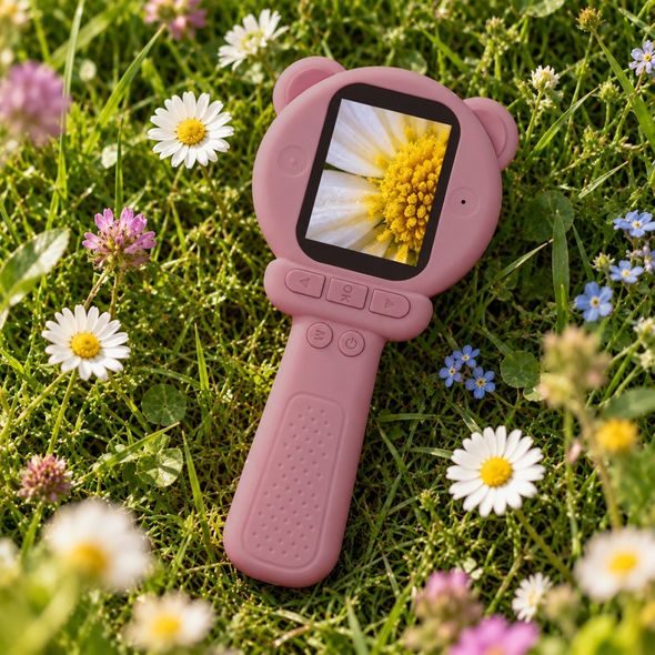 ZAZU DĚTSKÝ DIGITÁLNÍ MIKROSKOP - RŮŽOVÝ - ZAHRADNÍ HRY - PRO DĚTI