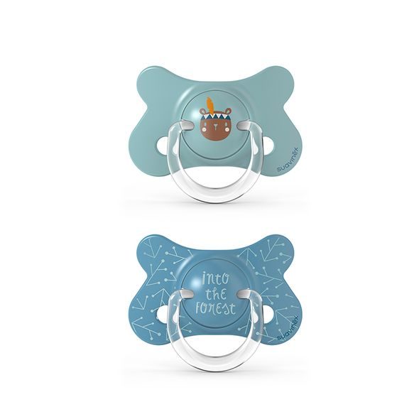 SUAVINEX ŠIDÍTKO FUSION FYZIOLOGICKÉ SILIKON FOREST 4-18M 2KS - ŠIDÍTKA A DOPLŇKY - KRMENÍ