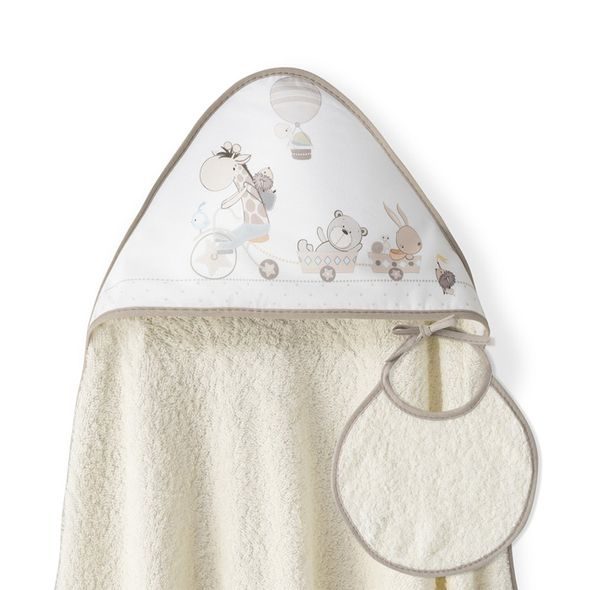 INTERBABY OSUŠKA FROTÉ ZVÍŘÁTKA - KRÉMOVÁ - OSUŠKY A DĚTSKÉ ŽUPANY - KOUPÁNÍ A ZDRAVÍ