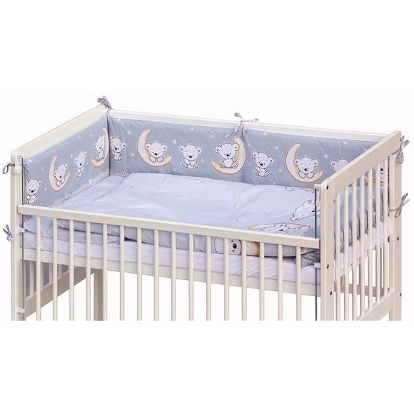 SCARLETT POSTÝLKA 120X60CM S KOMPLETNÍ VÝBAVOU TORO ŠEDÁ - DŘEVĚNÉ POSTÝLKY - SPINKÁNÍ