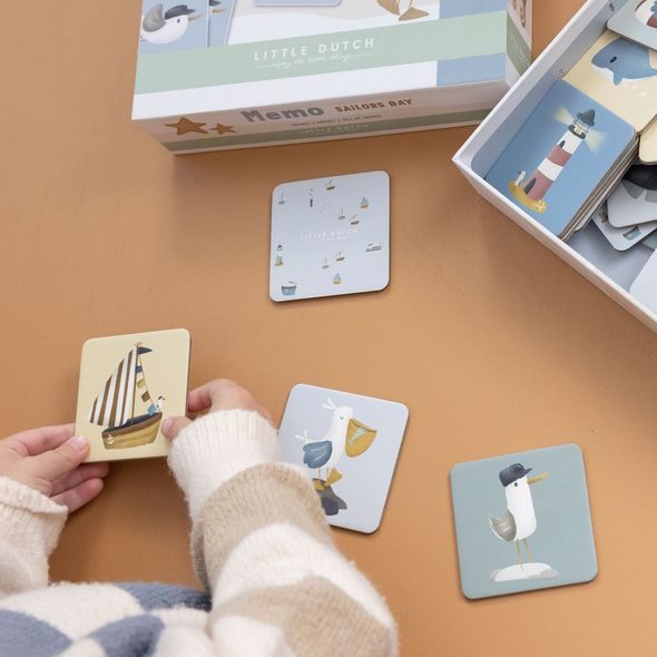 LITTLE DUTCH PEXESO PRO KLUKY - NÁMOŘNICKÝ ZÁLIV 40KS - MOTORICKÉ A HRY - PRO DĚTI