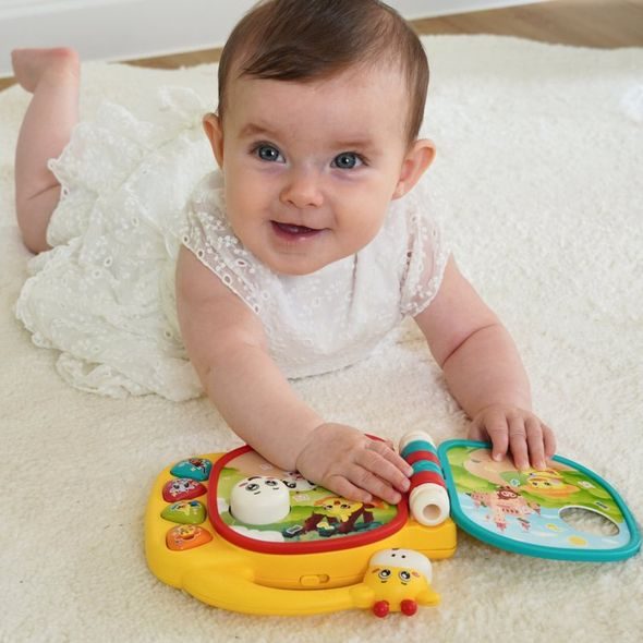 BO JUNGLE HUDEBNÍ KNÍŽKA GIRAFFE 12M+ - HRAČKY SE ZVUKY - PRO DĚTI