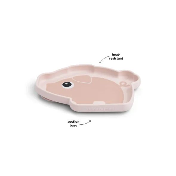 DONE BY DEER SILIKONOVÝ TALÍŘ STICK AND STAY PIGEE - MISKY, TALÍŘKY A PODLOŽKY - KRMENÍ