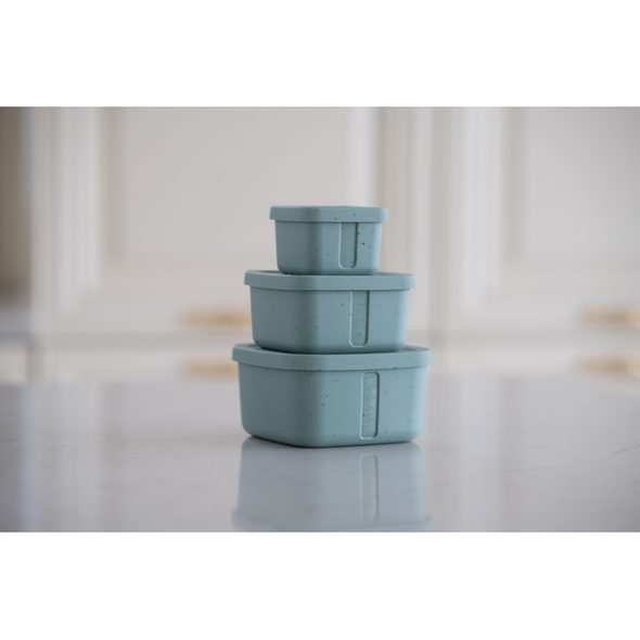 KIKKABOO SADA BOXŮ NA SVAČINU 3 KS PLATINUM SILICONE SAGE - KRABIČKY NA SVAČINU - KRMENÍ