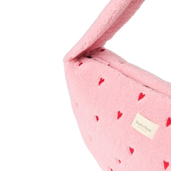 STUDIO NOOS TEDDY CROSS BODY BAG | LIGHT PINK HEARTS - DOPLŇKY - PRO MAMINKY
