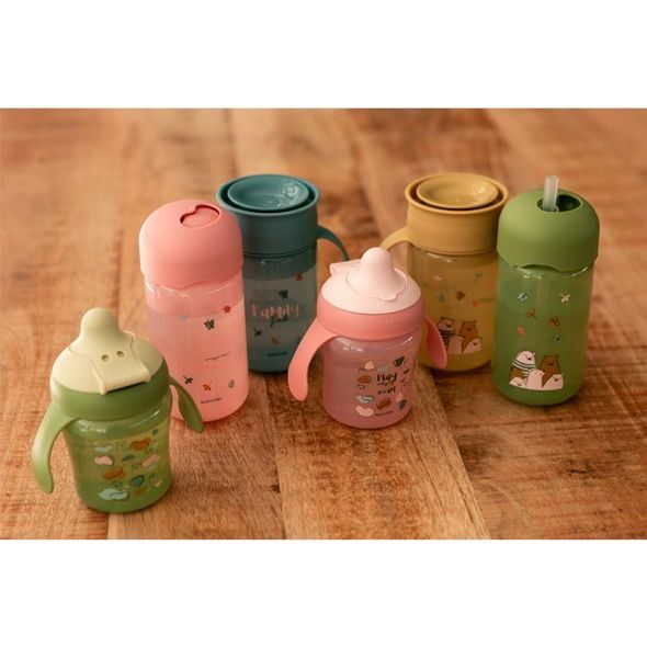 SUAVINEX 360° HRNÍČEK NA UČENÍ BEAR ZELENA - DĚTSKÉ HRNEČKY - KRMENÍ