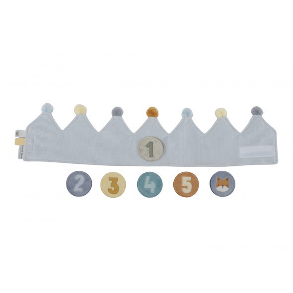 LITTLE DUTCH NAROZENINOVÁ KORUNKA S ČÍSLY BLUE - HRAČKY PRO DĚTI - PRO DĚTI