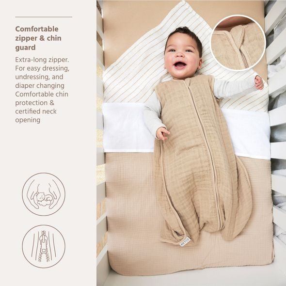 MEYCO LETNÍ MUŠELÍNOVÝ SPACÍ VAK 60 CM - SAND - SPACÍ PYTLE - SPINKÁNÍ