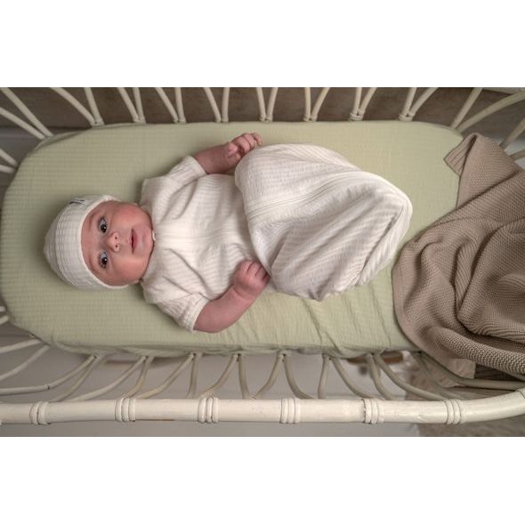 LODGER BEANIE SEERSUCKER CLOUD DANCER 0 - 6 MĚSÍCŮ - ČEPIČKY A KLOBOUČKY - PRO DĚTI