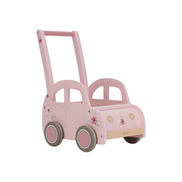 LITTLE DUTCH CHODÍTKO AUTO DŘEVĚNÉ PINK - CHODÍTKA - PRO DĚTI