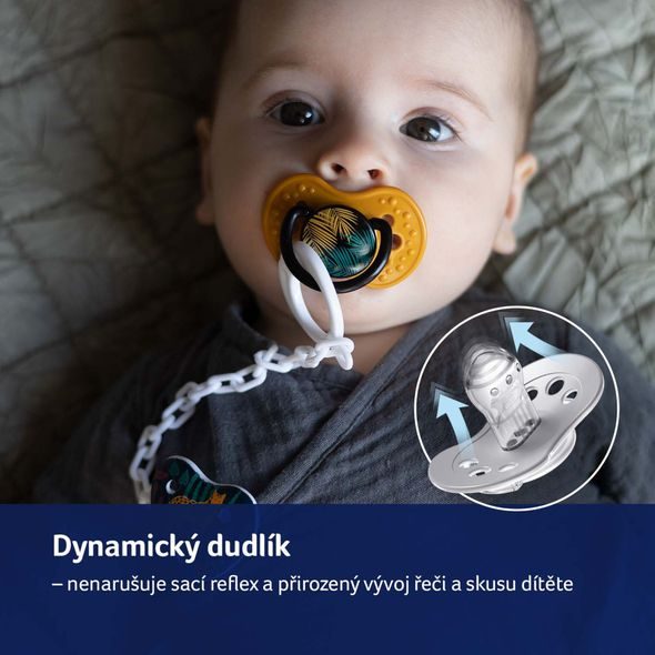LOVI SILIKONOVÝ DYNAMICKÝ DUDLÍK JUNGLE VIBES 3-6M 2KS HOLKA - ŠIDÍTKA A DOPLŇKY - KRMENÍ