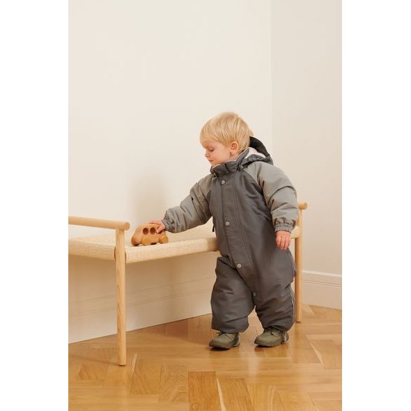 LEOKID ZIMNÍ KOMBINÉZA COLOR BLOCK FJORD GRAY VEL. 12 - 18 MĚSÍCŮ (VEL. 80) - ZIMNÍ KOMBINÉZY - PRO DĚTI