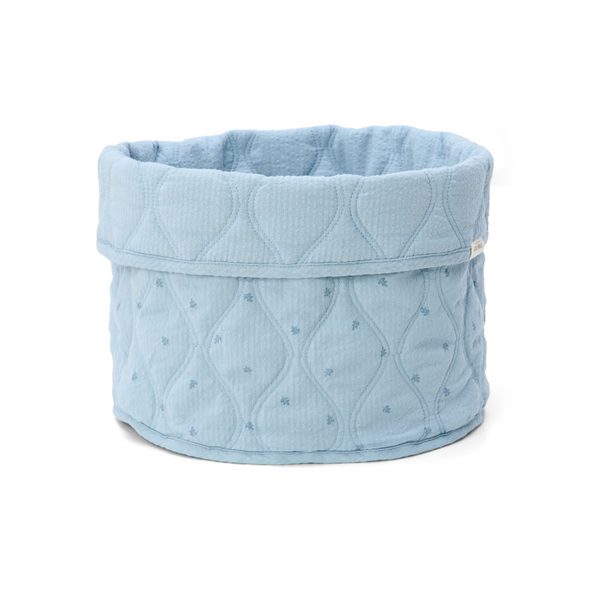 LITTLE DUTCH KOŠÍK TEXTILNÍ OBOUSTRANNÝ VELKÝ PURE DENIM BLUE - DEKORACE A POLIČKY - SPINKÁNÍ