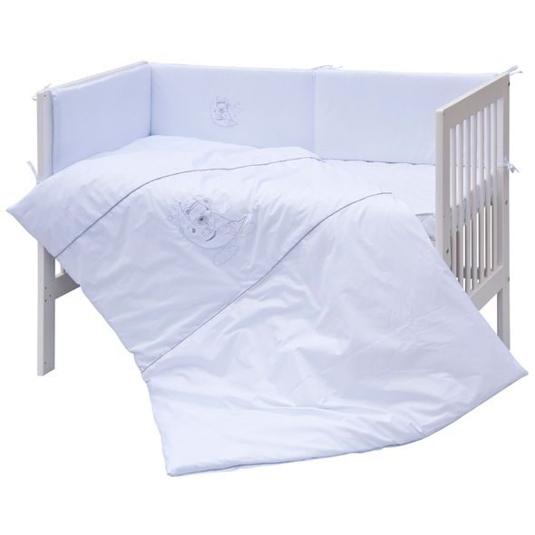 SCARLETT SOUPRAVA DO POSTÝLKY 6-DÍLNÁ PÉŤA BÍLÁ 100X135CM - POVLEČENÍ DO POSTÝLKY - SPINKÁNÍ
