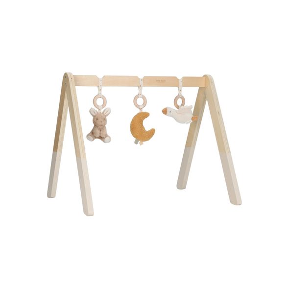 LITTLE DUTCH DŘEVĚNÁ HRAZDIČKA NEWBORN NATURALS - FARMA - PRO DĚTI