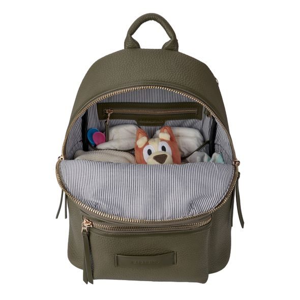 BABABING LUCA TAŠKA /BATOH, VEGANSKÁ KŮŽE, OLIVE - PŘEBALOVACÍ BATOHY - KOČÁRKY A PŘÍSLUŠENSTVÍ