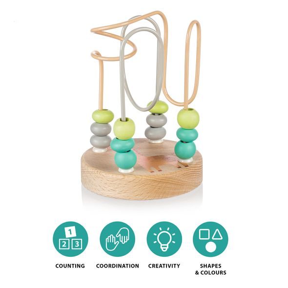 ZOPA DŘEVĚNÁ AKTIVITY HRAČKA - MOTORICKÉ A HRY - PRO DĚTI