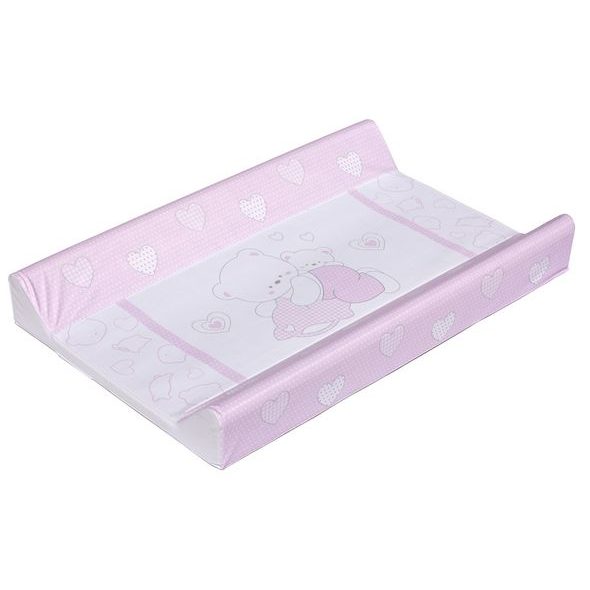 RIALTO BABY PŘEBALOVACÍ PODLOŽKA PEVNÉ DNO 80X50 ROSA HEARTS - PŘEBALOVACÍ PODLOŽKY - PŘEBALOVÁNÍ