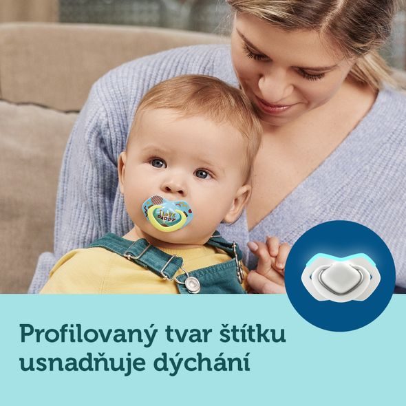CANPOL BABIES SET SYMETRICKÝCH SILIKONOVÝCH DUDLÍKŮ 0-6M NEON LOVE MODRÝ - ŠIDÍTKA A DOPLŇKY - KRMENÍ