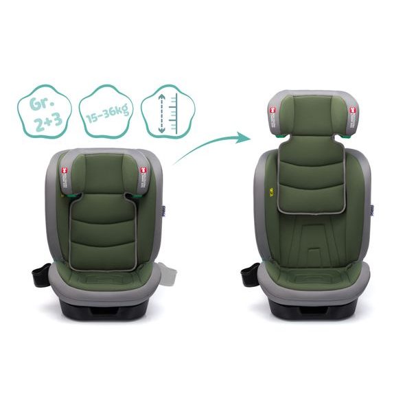 FILLIKID ELI PRO ISOFIX I-SIZE GREEN - AUTOSEDAČKY 9-36KG - AUTOSEDAČKY A PŘÍSLUŠENSTVÍ