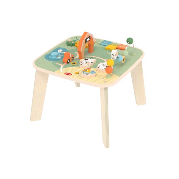 TINY LOVE STOLEK S AKTIVITAMI DŘEVĚNÝ FARMERS FUNDAY - DŘEVĚNÉ HRAČKY - PRO DĚTI