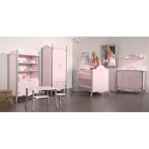 SCHARDT DĚTSKÁ KOMBI POSTÝLKA "A PRINCESS WORLD", 70X140 CM - DŘEVĚNÉ POSTÝLKY - SPINKÁNÍ