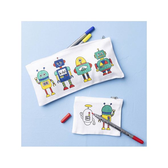 CREATIV COMPANY KREATIVNÍ SADA MINI CRAFT KIT TEXTILE COLOURING ROBOT - VÝTVARNÉ POMŮCKY A HRAČKY - PRO DĚTI