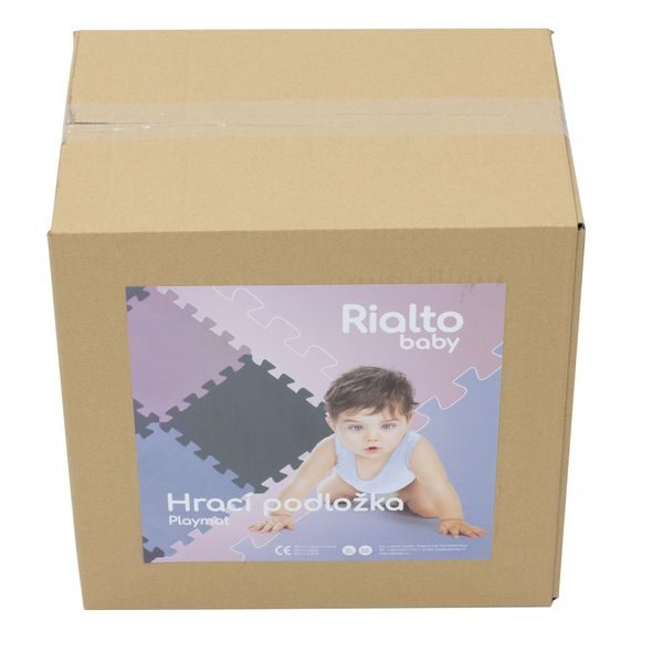 RIALTO BABY HRACÍ PODLOŽKA PUZZLE KORKOVÉ 120X120CM - HRACÍ PODLOŽKY NA ZEM - SPINKÁNÍ