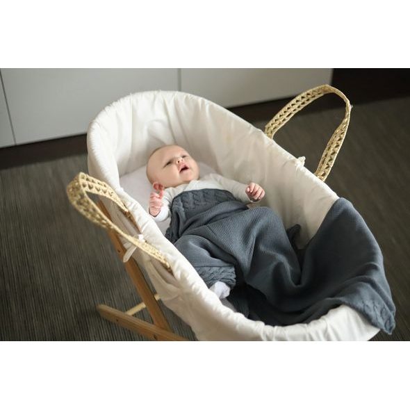 VINTER & BLOOM DEKA JOY ORGANIC STEEL GREY - DĚTSKÉ DEKY PRO MIMINKA - SPINKÁNÍ