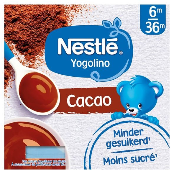 NESTLÉ YOGOLINO ČOKOLÁDA 4X100G - OVOCE/DEZERTY - KRMENÍ