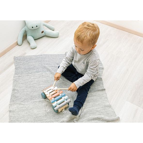 ZOPA DŘEVĚNÝ TAHACÍ XYLOFON - HUDEBNÍ - PRO DĚTI