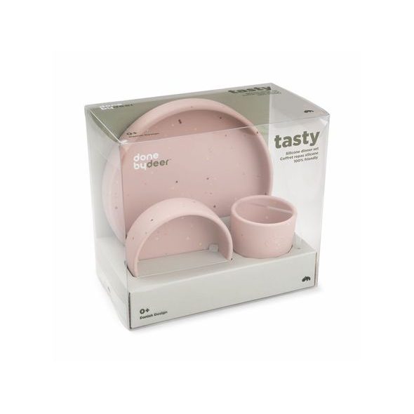 DONE BY DEER SILIKONOVÁ JÍDELNÍ SOUPRAVA CONFETTI - VÝHODNÉ SADY - KRMENÍ