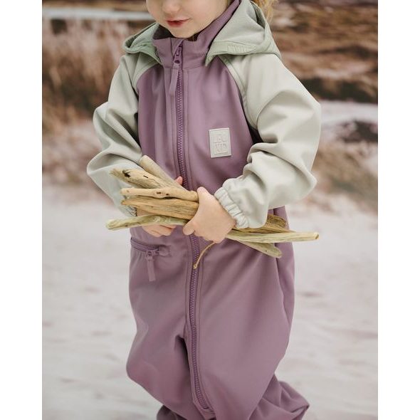 LEOKID SOFTSHELLOVÝ OVERAL COLOR BLOCK MINNOW PINK VEL. 12 - 18 MĚSÍCŮ (VEL. 80) - OVERALY - PRO DĚTI