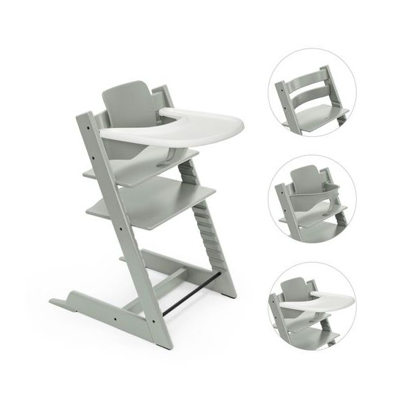 STOKKE® TRIPP TRAPP® + BABY SET + PULT ZVÝHODNĚNÁ SADA - JÍDELNÍ ŽIDLIČKY DŘEVĚNÉ - KRMENÍ