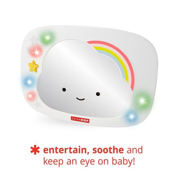 SKIP HOP ZRCADLO ZPĚTNÉ DO AUTA SE SVĚTLY A ZVUKY SILVER LINING CLOUD - ZRCÁTKA DO AUTA - AUTOSEDAČKY A PŘÍSLUŠENSTVÍ
